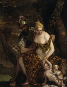 Veronese-"Venus, Mars, and Cupid" 1580s [wikimedia]
