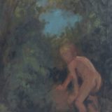 bather in the woods.  26 x 14". 2008